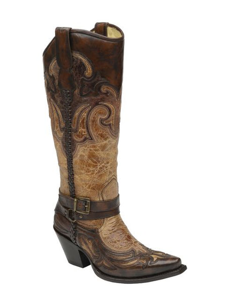 Corral Antique Saddle/Cognac Brown Harness & Studs