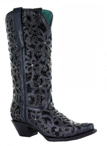 Corral Black Glitter Inlay and Studs