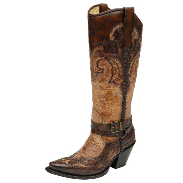 Corral Antique Saddle/Cognac Brown Harness & Studs