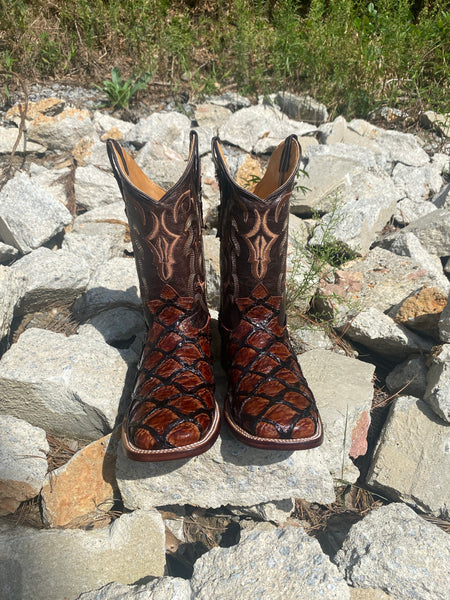 Marco Exotic Pirarucu Shedron Square Toe