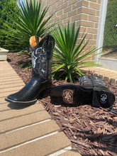Load image into Gallery viewer, Marco Lizard Cuero Negro Boots